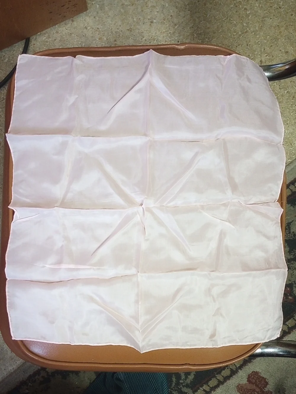 Classic Traditional Silk & Rayon Sheer Pastel Pink Vintage Scarf